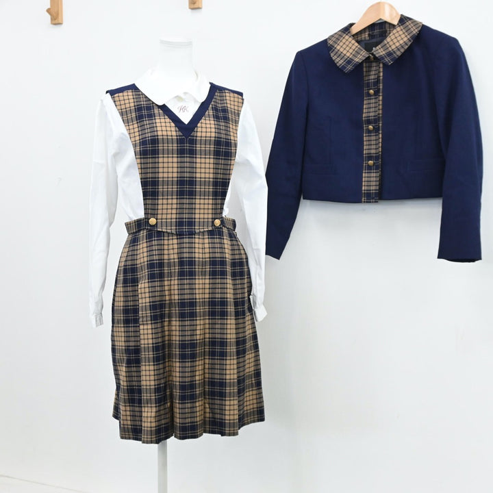 【中古制服】熊本県 秀岳館高等学校 女子制服 6点（ブレザー・シャツ・ジャンパースカート）sf008502【リサイクル学生服】 | 中古制服通販パレイド