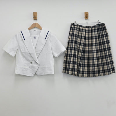 【中古】熊本県 秀岳館高等学校 女子制服 4点（セーラー服・スカート）sf008503