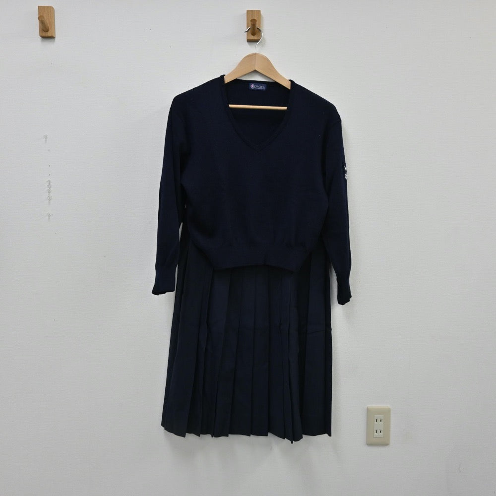 【中古】東京都 共立女子中学高等学校 女子制服 5点（セーラー服・ニット・ベスト・スカート）sf008513