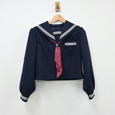 【中古】兵庫県 加古川市立中部中学校 女子制服 3点（セーラー服・スカート）sf008516