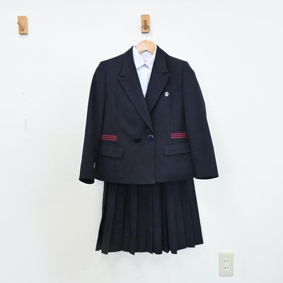 【中古】長崎県 東高等学校 女子制服 4点（ブレザー・ベスト・シャツ・スカート）sf008521