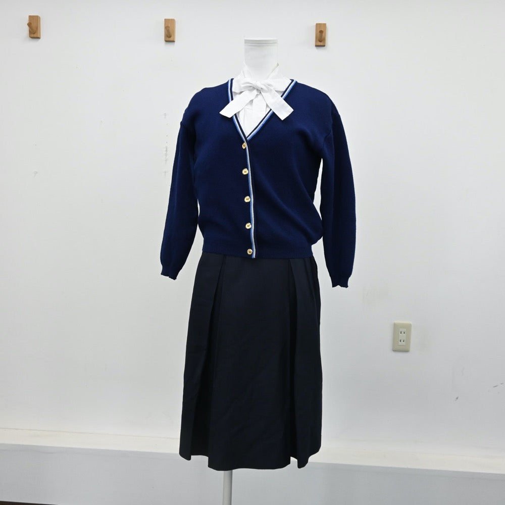 【中古】兵庫県 神戸海星女子学院高等学校 女子制服 4点（ブレザー・シャツ・ニット・スカート）sf008536