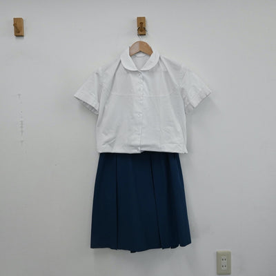 【中古】兵庫県 神戸海星女子学院高等学校 女子制服 3点（シャツ・ニット・スカート）sf008537