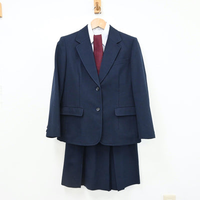 【中古】埼玉県 伊奈高等学校 女子制服 5点（ブレザー・シャツ・ニット・スカート）sf008554