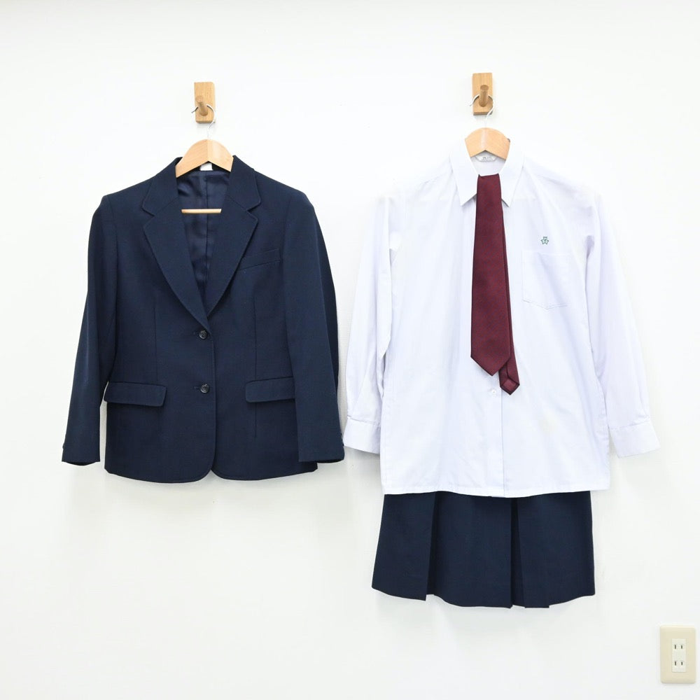 【中古】埼玉県 伊奈高等学校 女子制服 5点（ブレザー・シャツ・ニット・スカート）sf008554