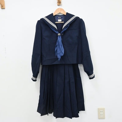 【中古】東京都 砂町中学校 女子制服 3点（セーラー服・ジャンパースカート）sf008568