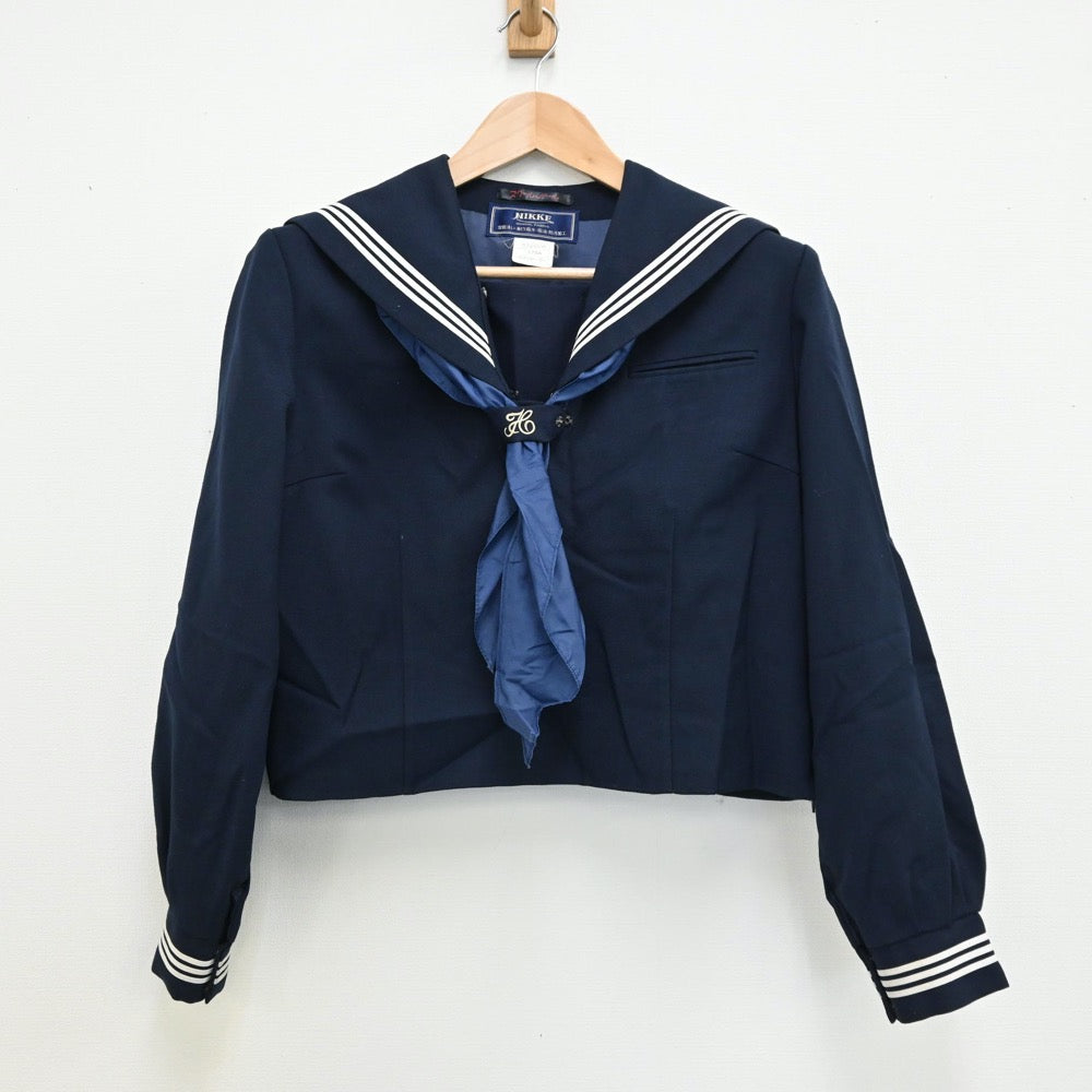 【中古】東京都 砂町中学校 女子制服 3点（セーラー服・ジャンパースカート）sf008568