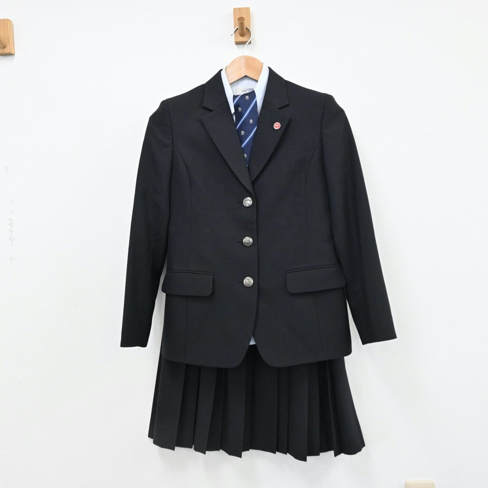 【中古】兵庫県 神戸市立六甲アイランド高等学校 女子制服 4点（ブレザー・シャツ・スカート）sf008571