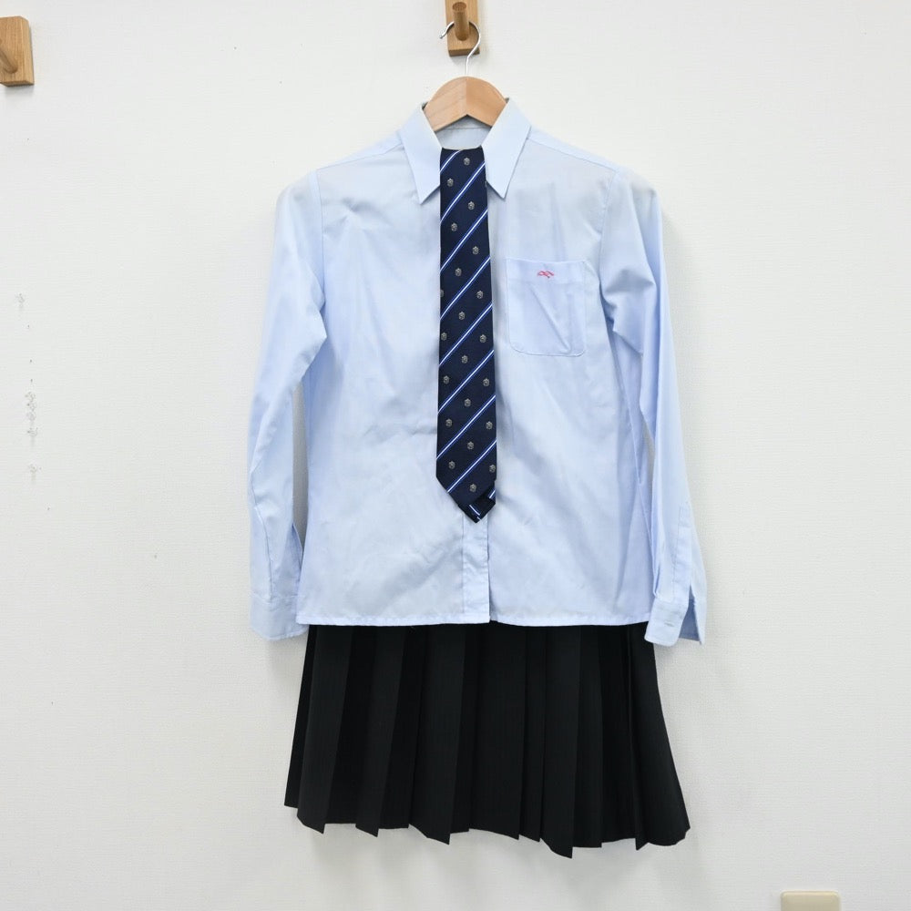 【中古】兵庫県 神戸市立六甲アイランド高等学校 女子制服 4点（ブレザー・シャツ・スカート）sf008571