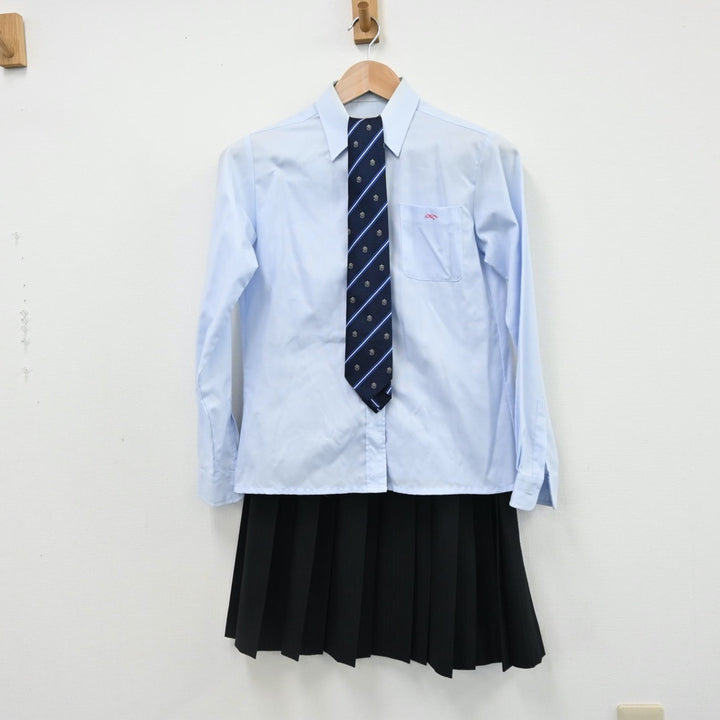 【中古】兵庫県 神戸市立六甲アイランド高等学校 女子制服 4点（ブレザー・シャツ・スカート）sf008571