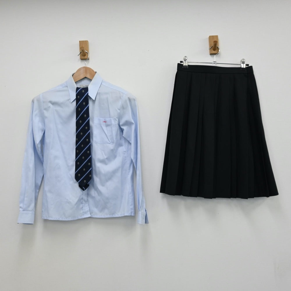 【中古】兵庫県 神戸市立六甲アイランド高等学校 女子制服 4点（ブレザー・シャツ・スカート）sf008571