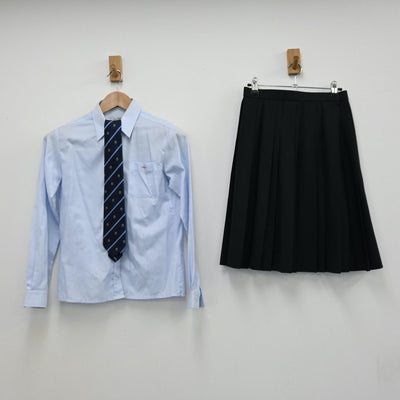 【中古】兵庫県 神戸市立六甲アイランド高等学校 女子制服 4点（ブレザー・シャツ・スカート）sf008571