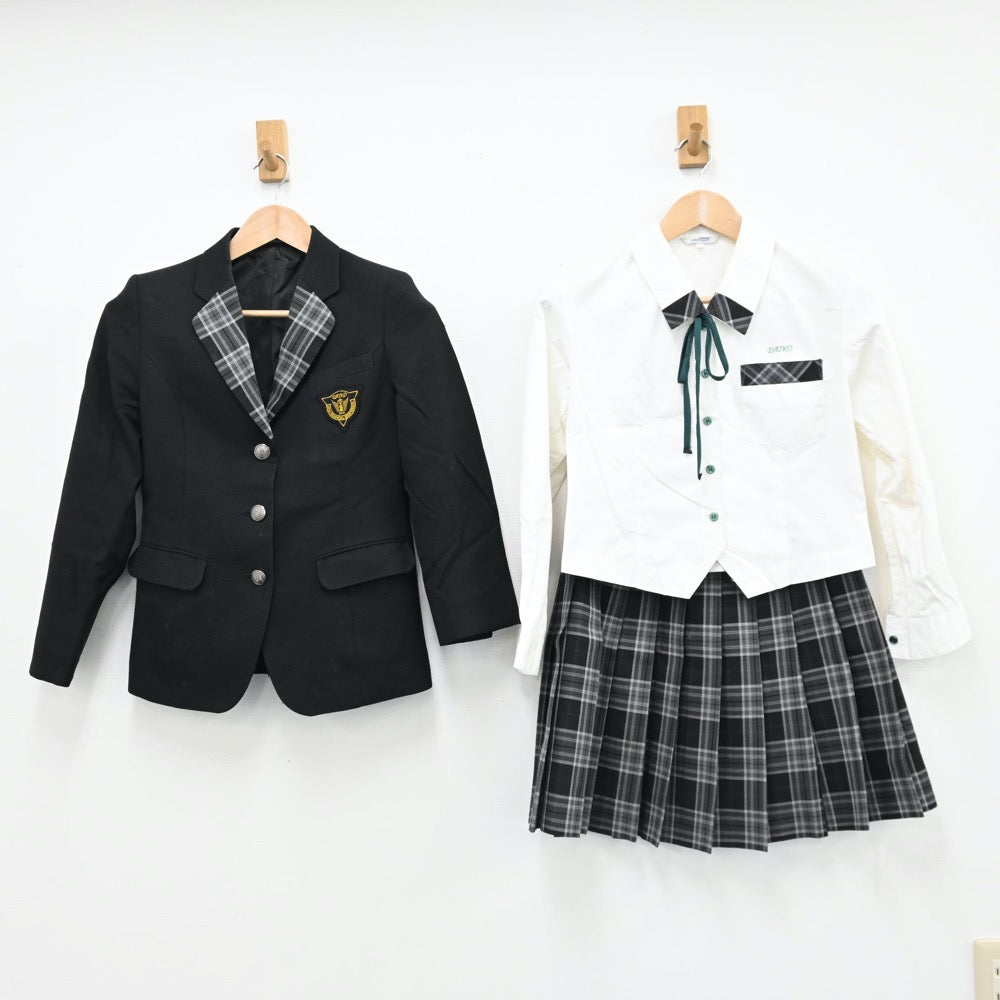 【中古】大分県 大分工業高等学校 女子制服 4点（ブレザー・シャツ・スカート）sf008581