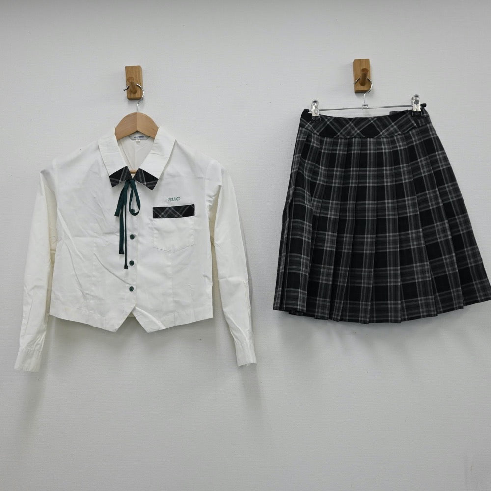 【中古】大分県 大分工業高等学校 女子制服 4点（ブレザー・シャツ・スカート）sf008581