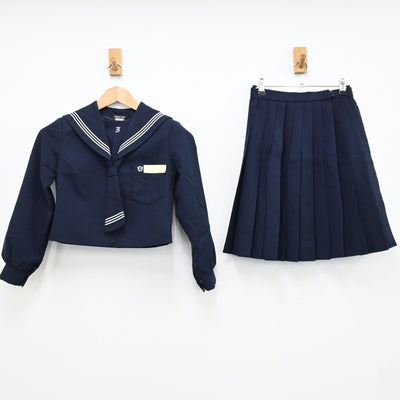 【中古】大分県 大分工業高等学校 女子制服 4点（セーラー服・スカート）sf008583