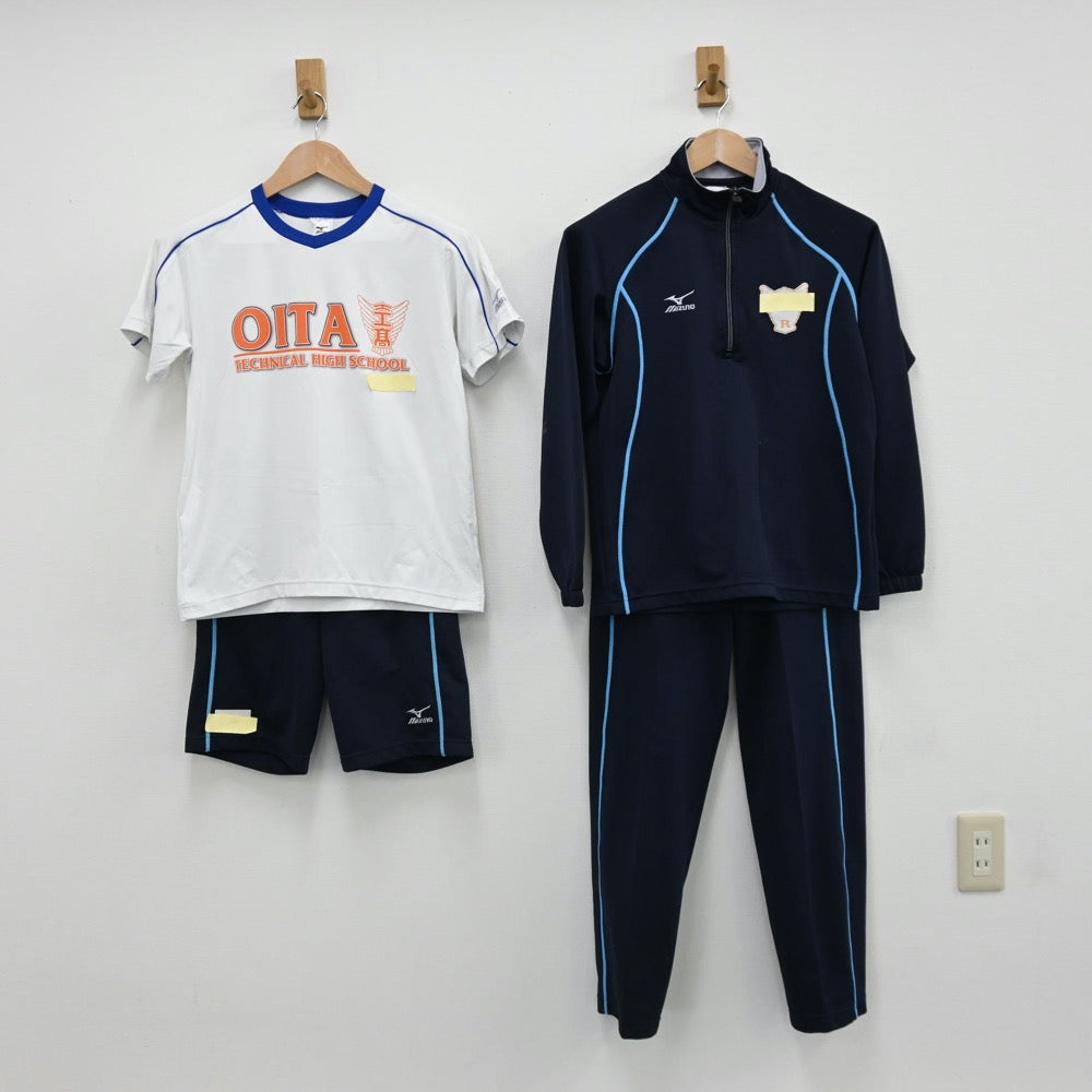 【中古】大分県 大分工業高等学校 女子制服 4点（体操服 上・ジャージ 上・体操服 下・ジャージ 下）sf008586
