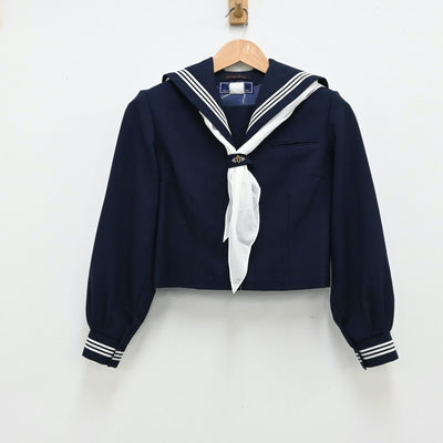 【中古】東京都 墨田区向島中学校 女子制服 3点（セーラー服・スカート）sf008603