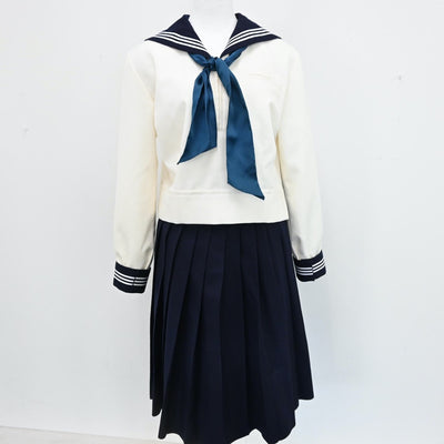 【中古】東京都 東京女学館高等学校 女子制服 3点（セーラー服・スカート）sf008612