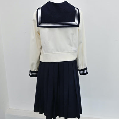 【中古】東京都 東京女学館高等学校 女子制服 3点（セーラー服・スカート）sf008612