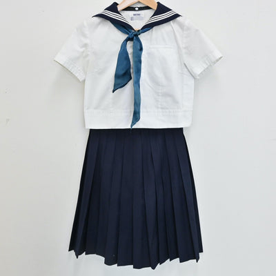 【中古】東京都 東京女学館高等学校 女子制服 5点（セーラー服・セーラー服・スカート）sf008614