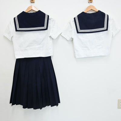 【中古】東京都 東京女学館高等学校 女子制服 5点（セーラー服・セーラー服・スカート）sf008614