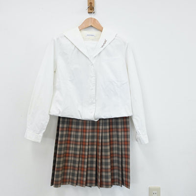 【中古】愛知県 名城大学附属高等学校 女子制服 3点（セーラー服・ニットベスト・スカート）sf008618