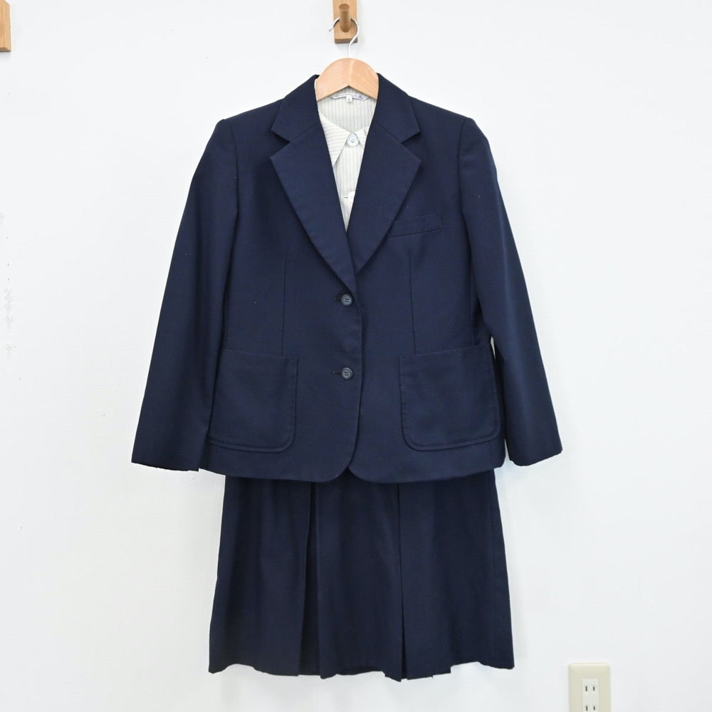 【中古】宮城県 宮崎県立宮崎西高等学校 女子制服 4点（ブレザー・ベスト・シャツ・スカート）sf008623