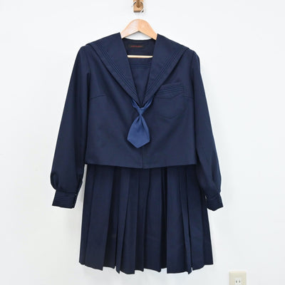 【中古】大阪府 大阪府藤井寺市立藤井寺中学校 女子制服 3点（セーラー服・スカート）sf008628