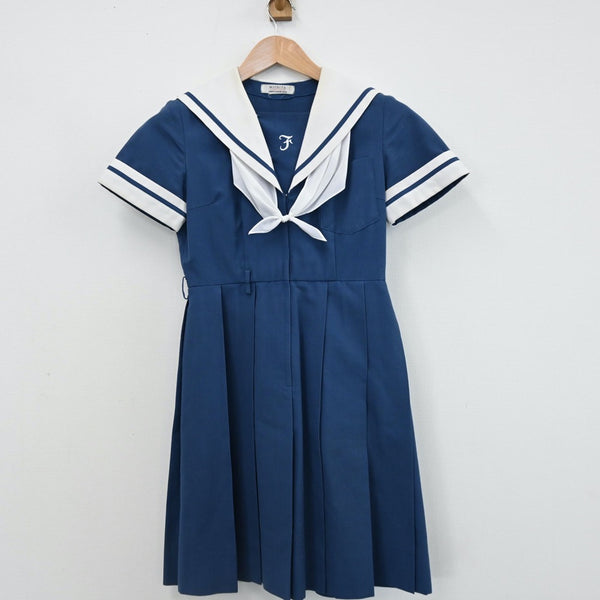 【中古】熊本県 熊本学園大学付属高等学校 女子制服 2点（ワンピース）sf008633