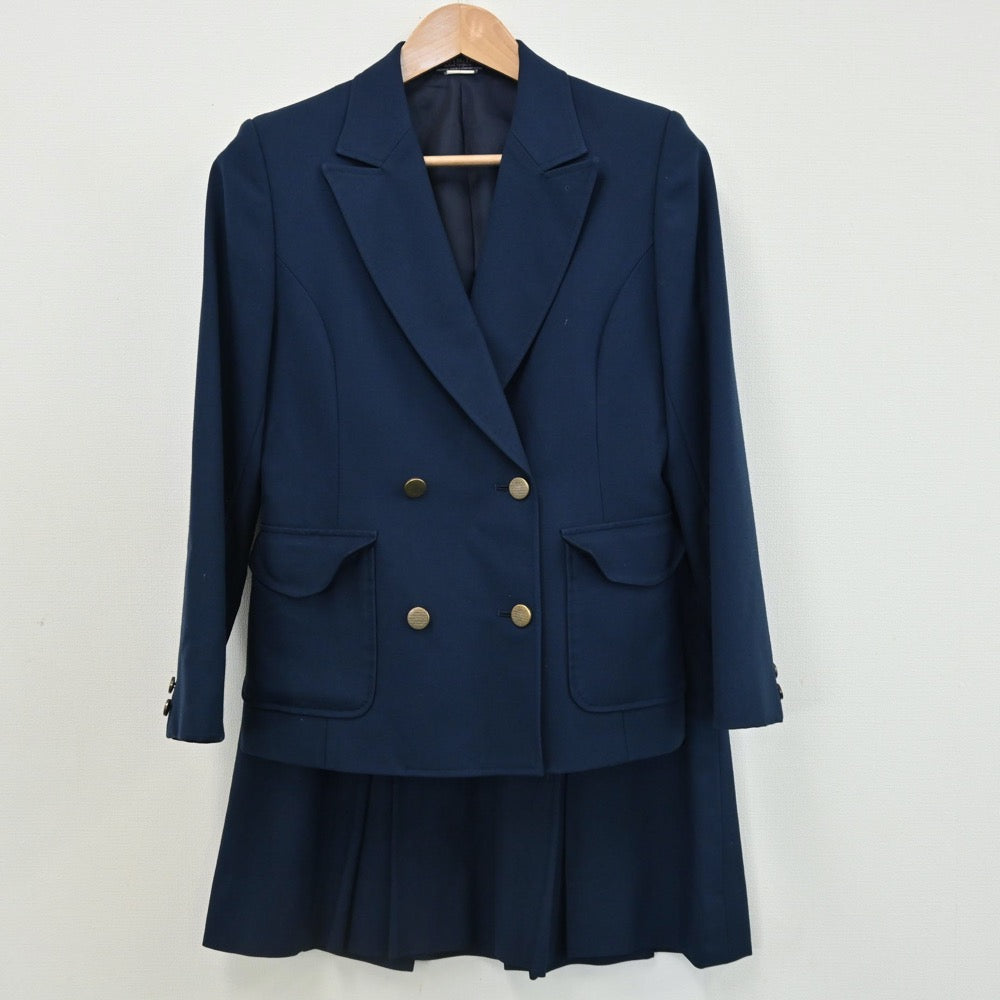 【中古】熊本県 熊本学園大学付属高等学校 女子制服 3点（ブレザー・ニット・スカート）sf008634