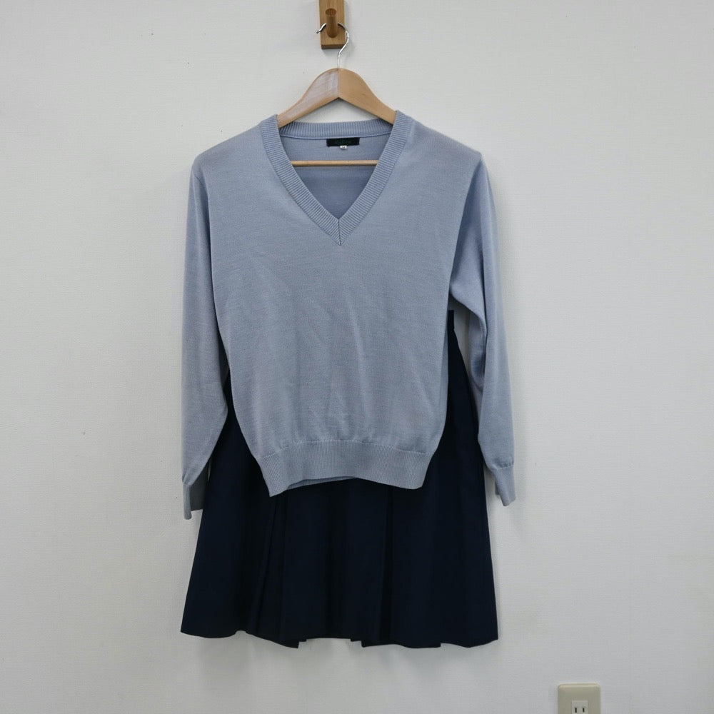 【中古】熊本県 熊本学園大学付属高等学校 女子制服 3点（ブレザー・ニット・スカート）sf008634