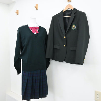 【中古】宮城県 仙台育英学園高等学校 女子制服 7点（ブレザー・ニット・シャツ・スカート）sf008655