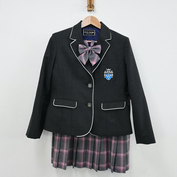 中古制服】大阪府 ルネサンス大阪高等学校 女子制服 4点（ブレザー 