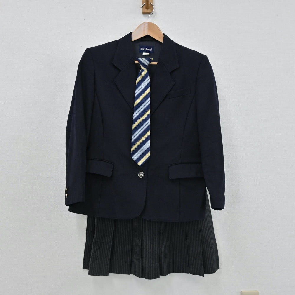 【中古】愛媛県 愛媛県立川之江高等学校 女子制服 5点（ブレザー・ニット・ニットベスト・スカート）sf008660