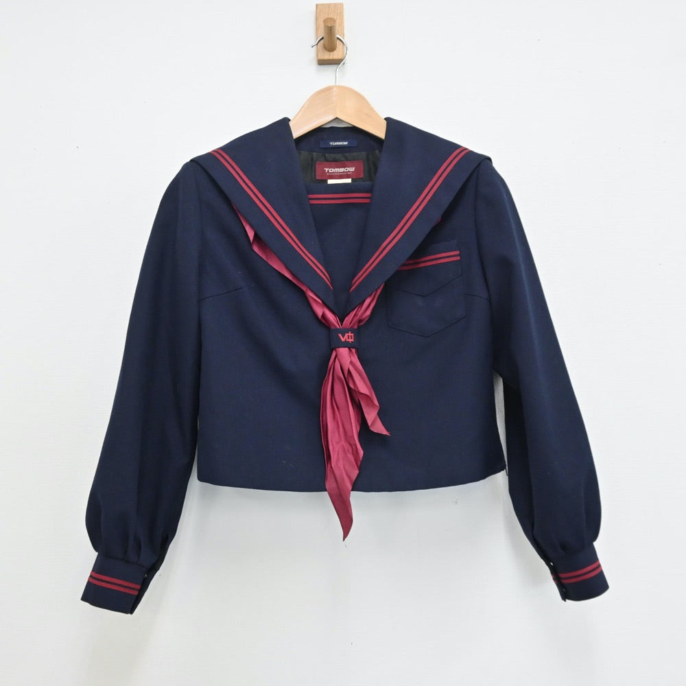 【中古】大阪府 摂津市立第五中学校 女子制服 4点（セーラー服・スカート）sf008679