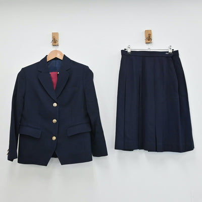 【中古】青森県 青森県立青森西高校 女子制服 4点（ブレザー・ニット・スカート）sf008690