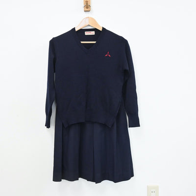 【中古】青森県 青森県立青森西高校 女子制服 4点（ブレザー・ニット・スカート）sf008690