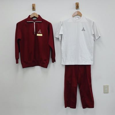 【中古】青森県 青森県立青森西高校 女子制服 3点（体操服 上・ジャージ 上・ジャージ 下）sf008692