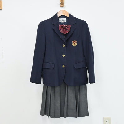 【中古】埼玉県 私立春日部共栄高校 女子制服 5点（ブレザー・ニット・スカート）sf008702