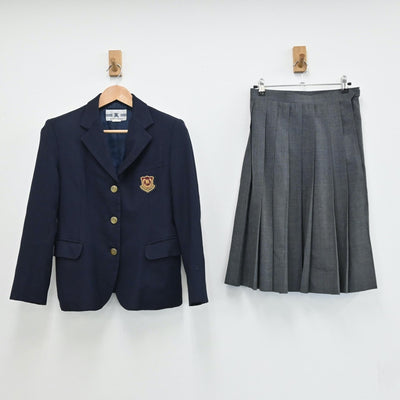 【中古】埼玉県 私立春日部共栄高校 女子制服 5点（ブレザー・ニット・スカート）sf008702