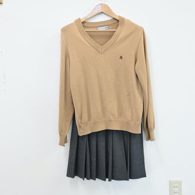 【中古】埼玉県 私立春日部共栄高校 女子制服 5点（ブレザー・ニット・スカート）sf008702