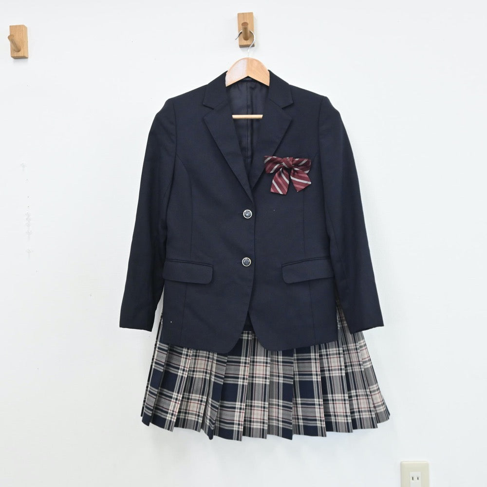 【中古】青森県 青森県立野辺地高等学校 女子制服 5点（ブレザー・ニット・ニットベスト・スカート）sf008705