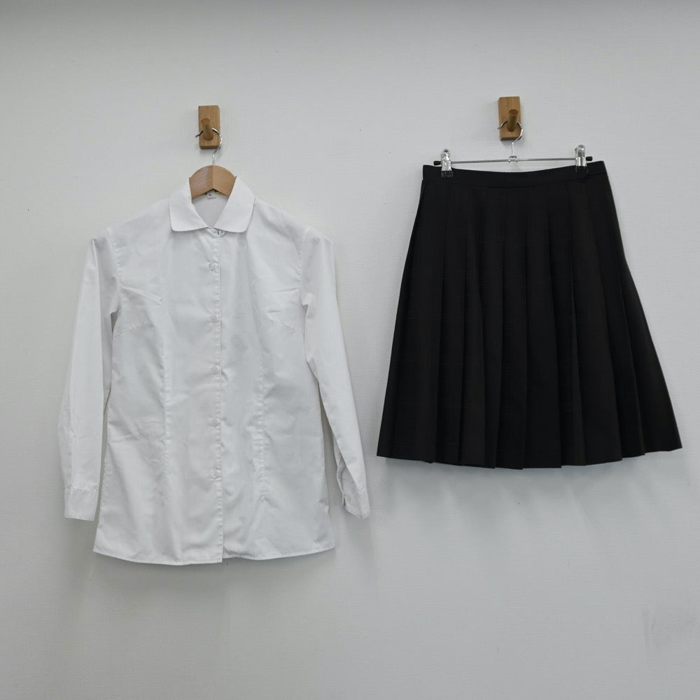 【中古】静岡県 不二聖心女子学院高等学校 女子制服 3点（ベスト・シャツ・スカート）sf008723