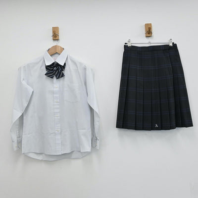 【中古】大阪府 大阪府立旭高等学校 女子制服 6点（ブレザー・ニット・シャツ・スカート）sf008728