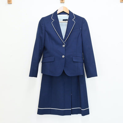 【中古】福岡県 久留米信愛高等学校 女子制服 4点（ブレザー・ニット・スカート）sf008762