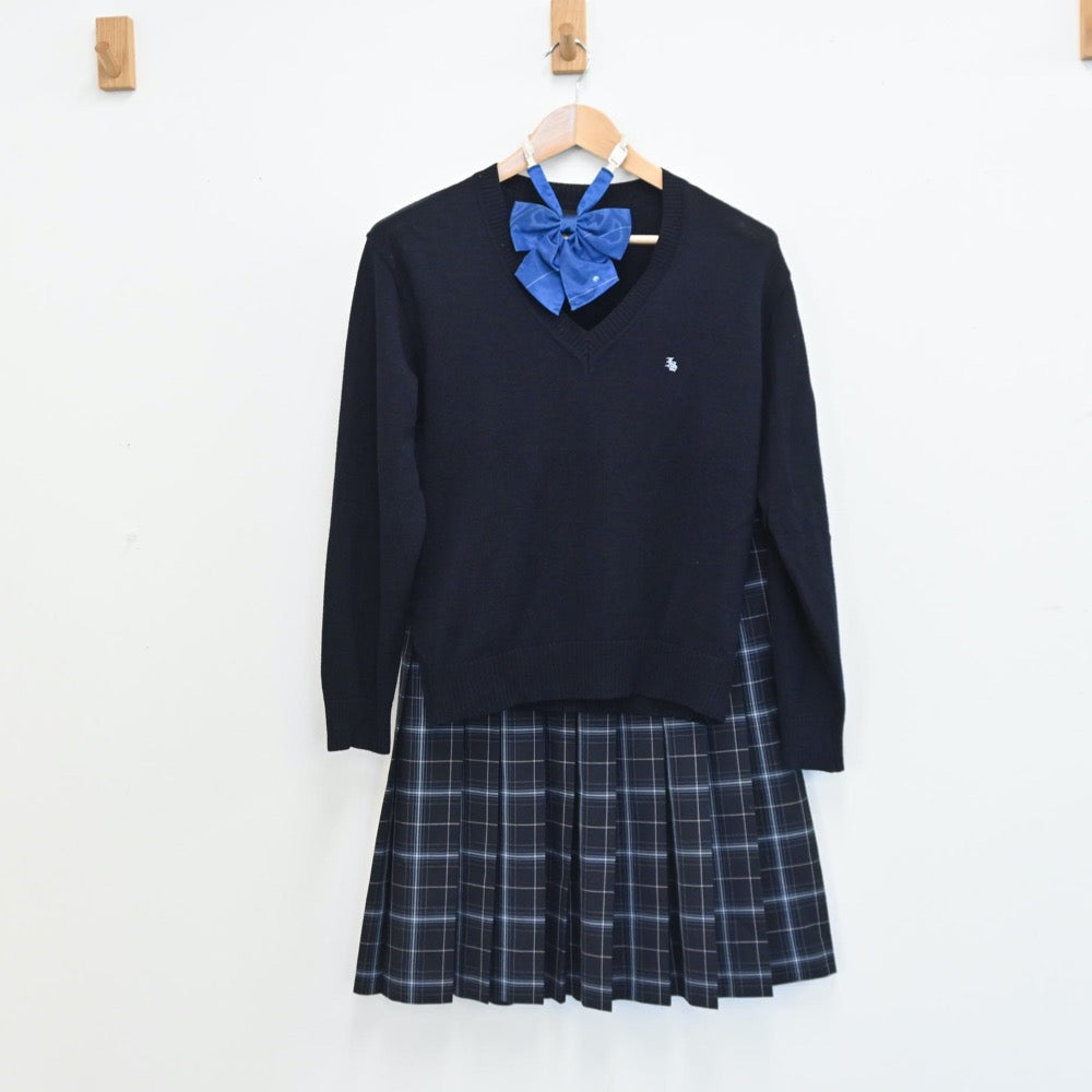 【中古】東京都 東京都立第一商業高等学校 女子制服 4点（ブレザー・ニット・スカート）sf008767