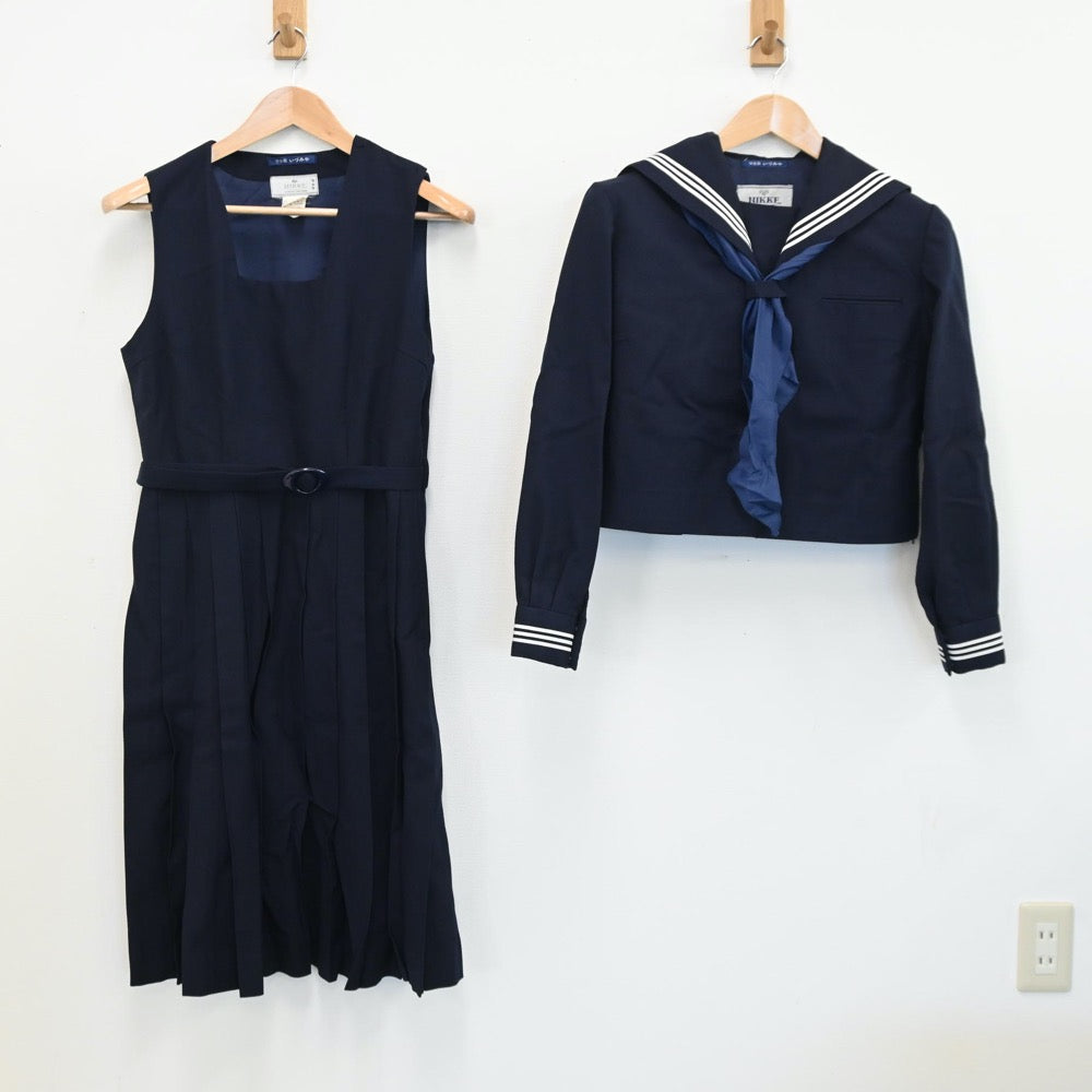 【中古】神奈川県 川崎市立御幸中学校 女子制服 2点（セーラー服・ジャンパースカート）sf008787