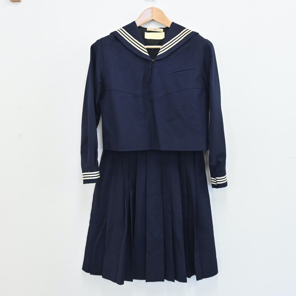 【中古】東京都 十文字高等学校 女子制服 2点（セーラー服・スカート）sf008788