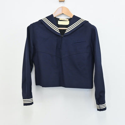 【中古】東京都 十文字高等学校 女子制服 2点（セーラー服・スカート）sf008788