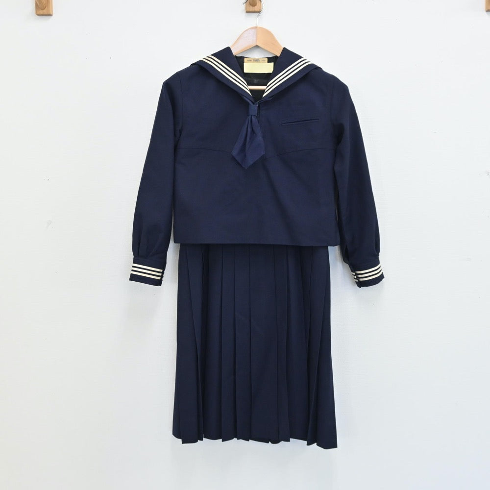 【中古】東京都 十文字高等学校 女子制服 2点（セーラー服・ジャンパースカート）sf008789